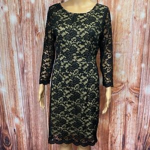 Alison Andrews Black Lace Sheath Dress‎